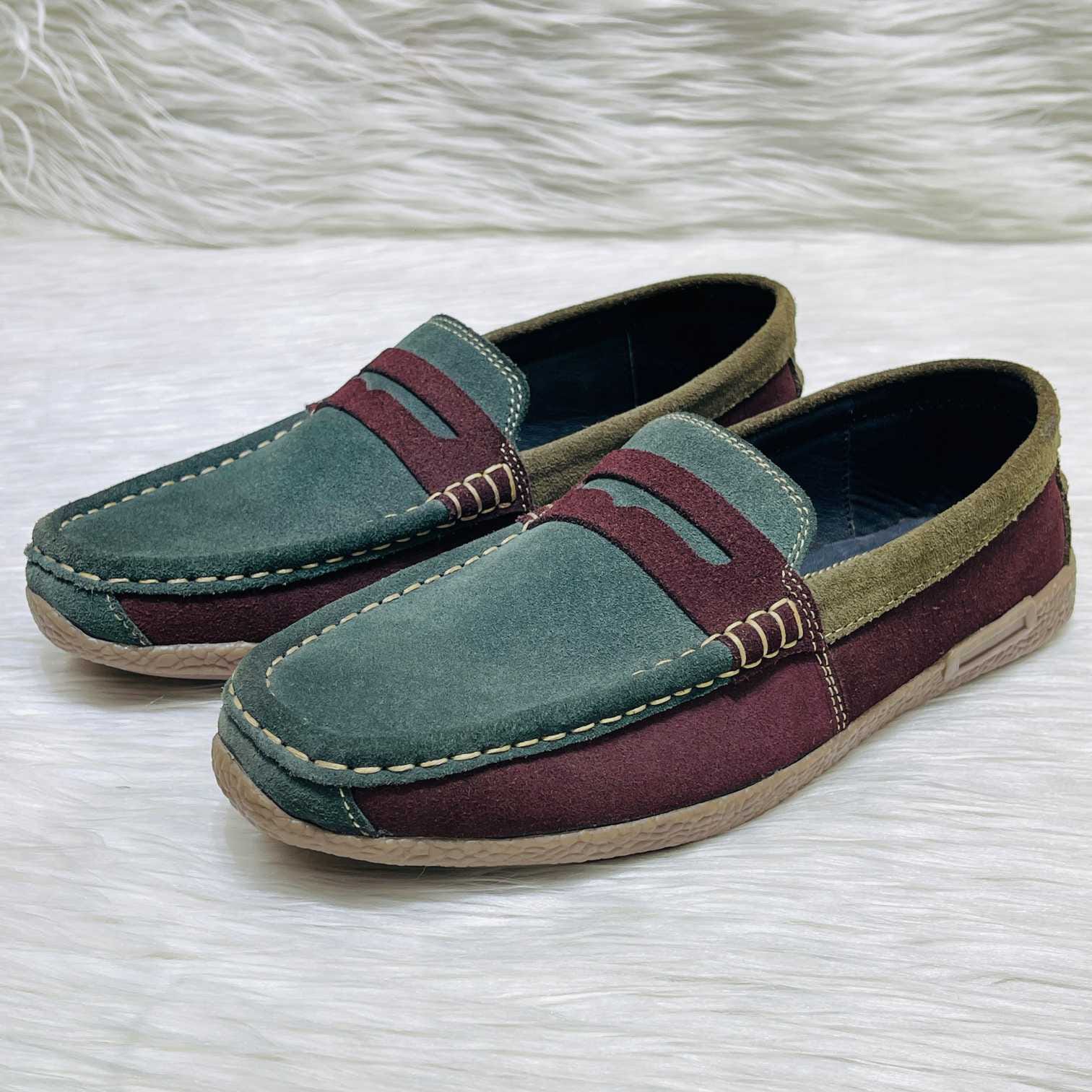 Crepe Loafer Swede Multi Blue